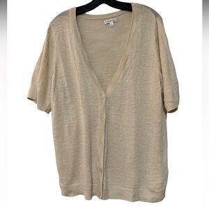 Croft & Barrow Tan Knit Sweater V-Neck - Size XL